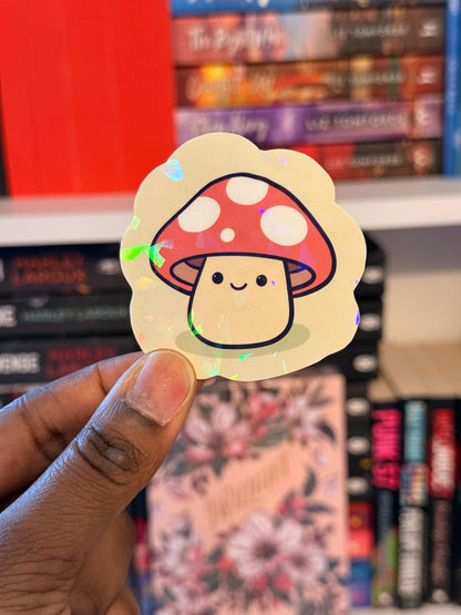 Cute Mushroom Vinyl Sticker - Coquette Cloud Co