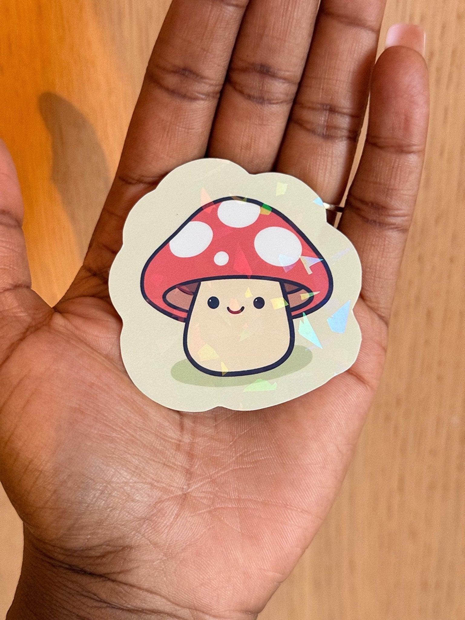 Cute Mushroom Vinyl Sticker - Coquette Cloud Co