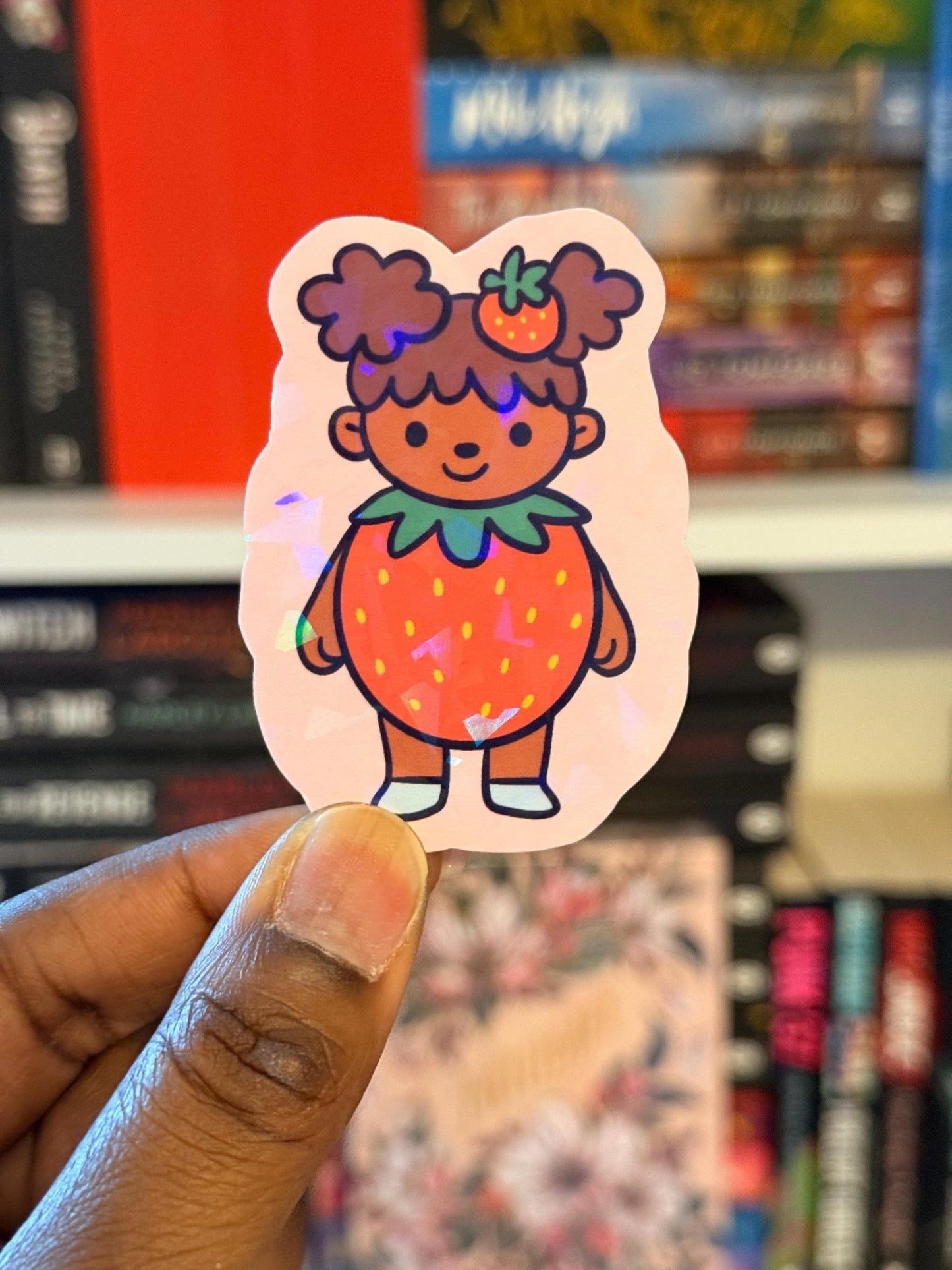 Cute Strawberry Girl Sticker - Coquette Cloud Co