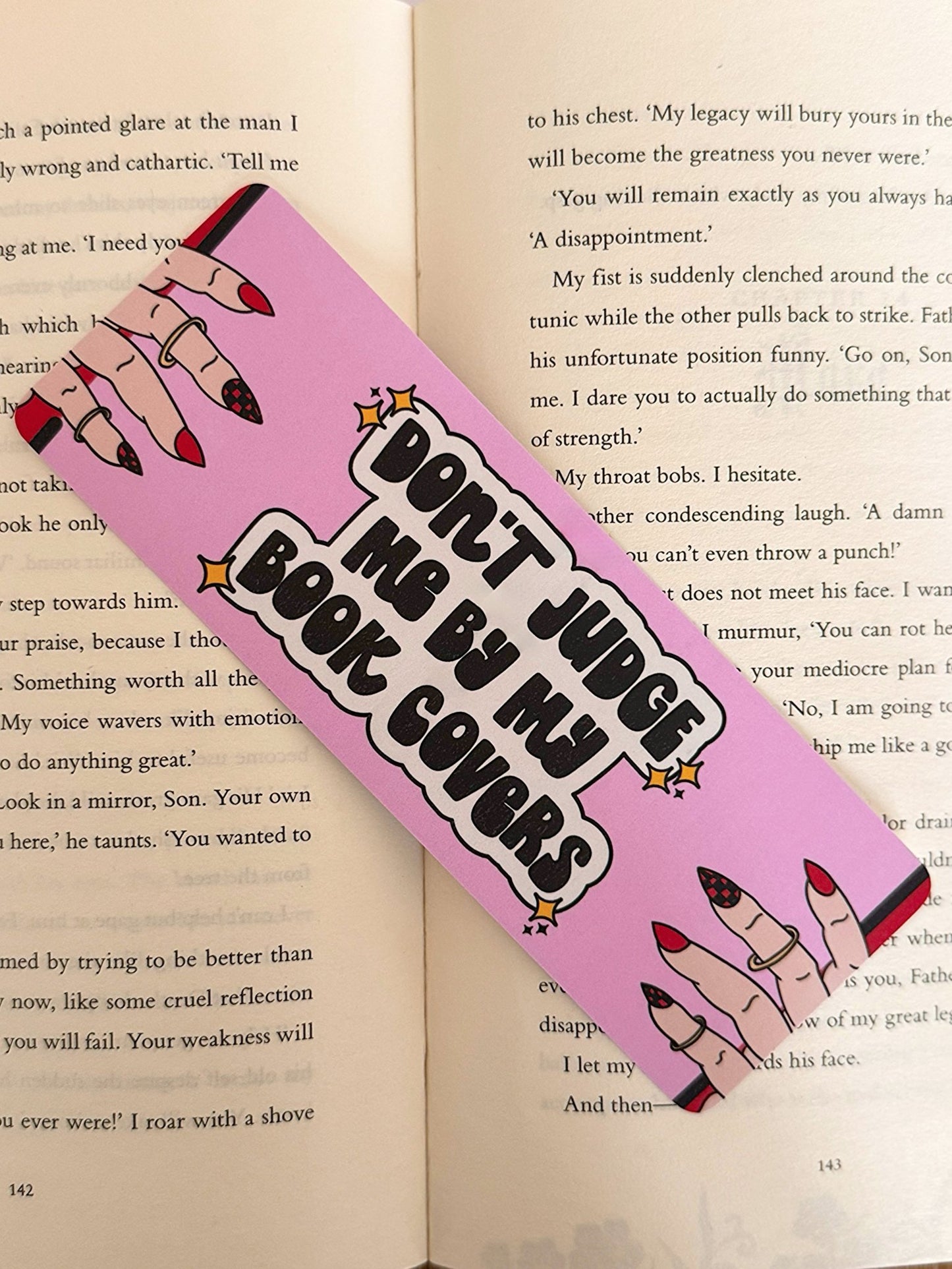 Don’t Judge Me By My Book Covers Bookmark - Coquette Cloud Co