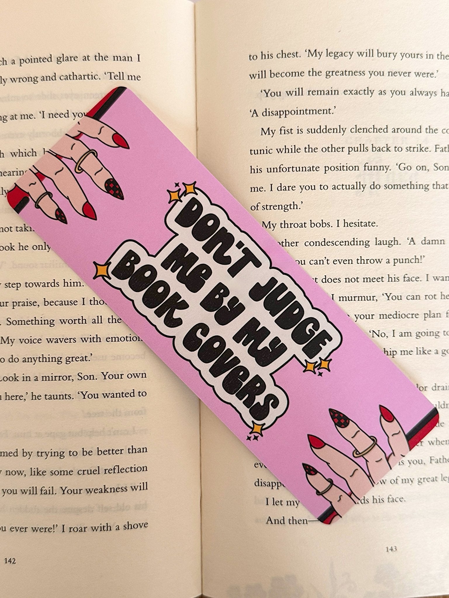 Don’t Judge Me By My Book Covers Bookmark - Coquette Cloud Co