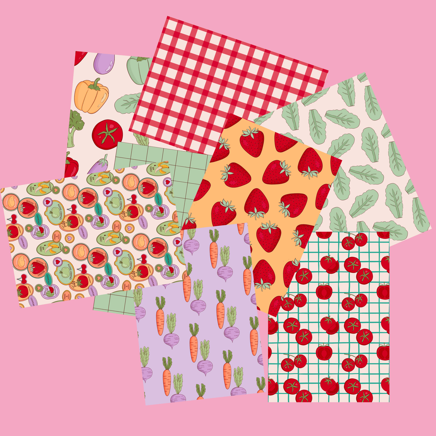 Farmers Market Scrapbook Paper Pack A5 - Coquette Cloud Co