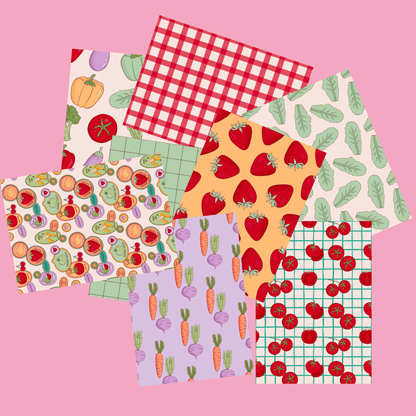 Farmers Market Scrapbook Paper Pack A5 - Coquette Cloud Co