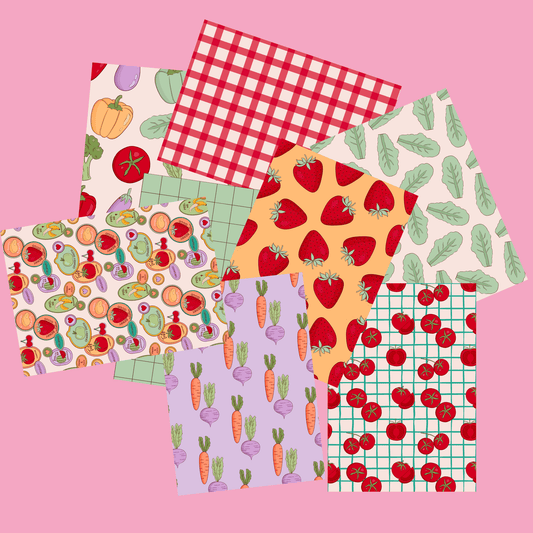 Farmers Market Scrapbook Paper Pack A5 - Coquette Cloud Co
