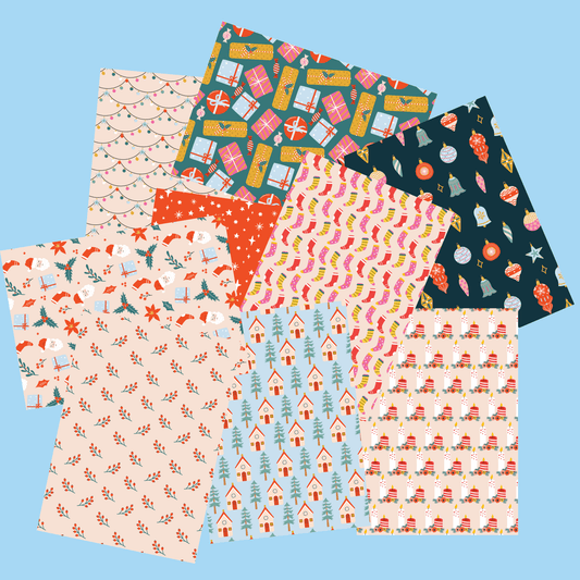 Festive Scrapbook Paper Pack A5 - Coquette Cloud Co