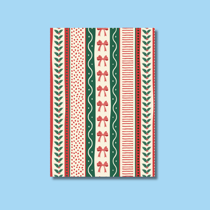 Festive Stripes & Plaid Scrapbook Paper Pack A5 - Coquette Cloud Co