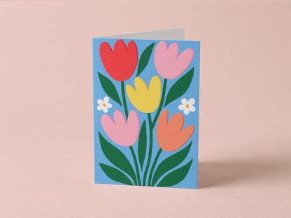 Floral Modern Tulip Greeting Card - Coquette Cloud Co