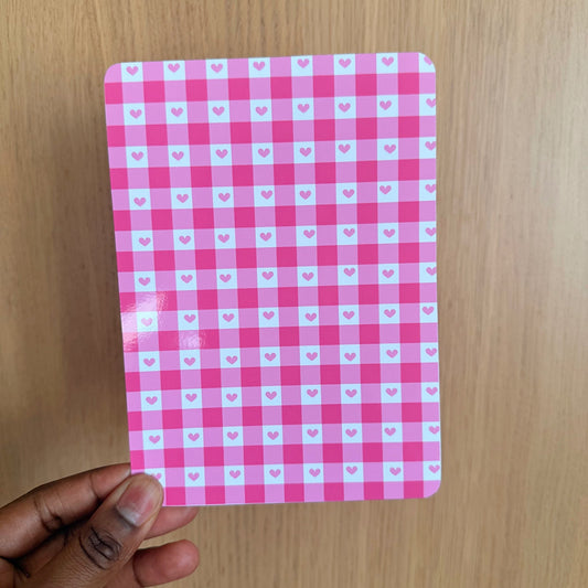 Gingham Hearts Kindle Insert - Coquette Cloud Co