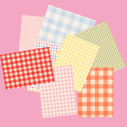 Gingham Scrapbook Paper Pack A5 - Coquette Cloud Co