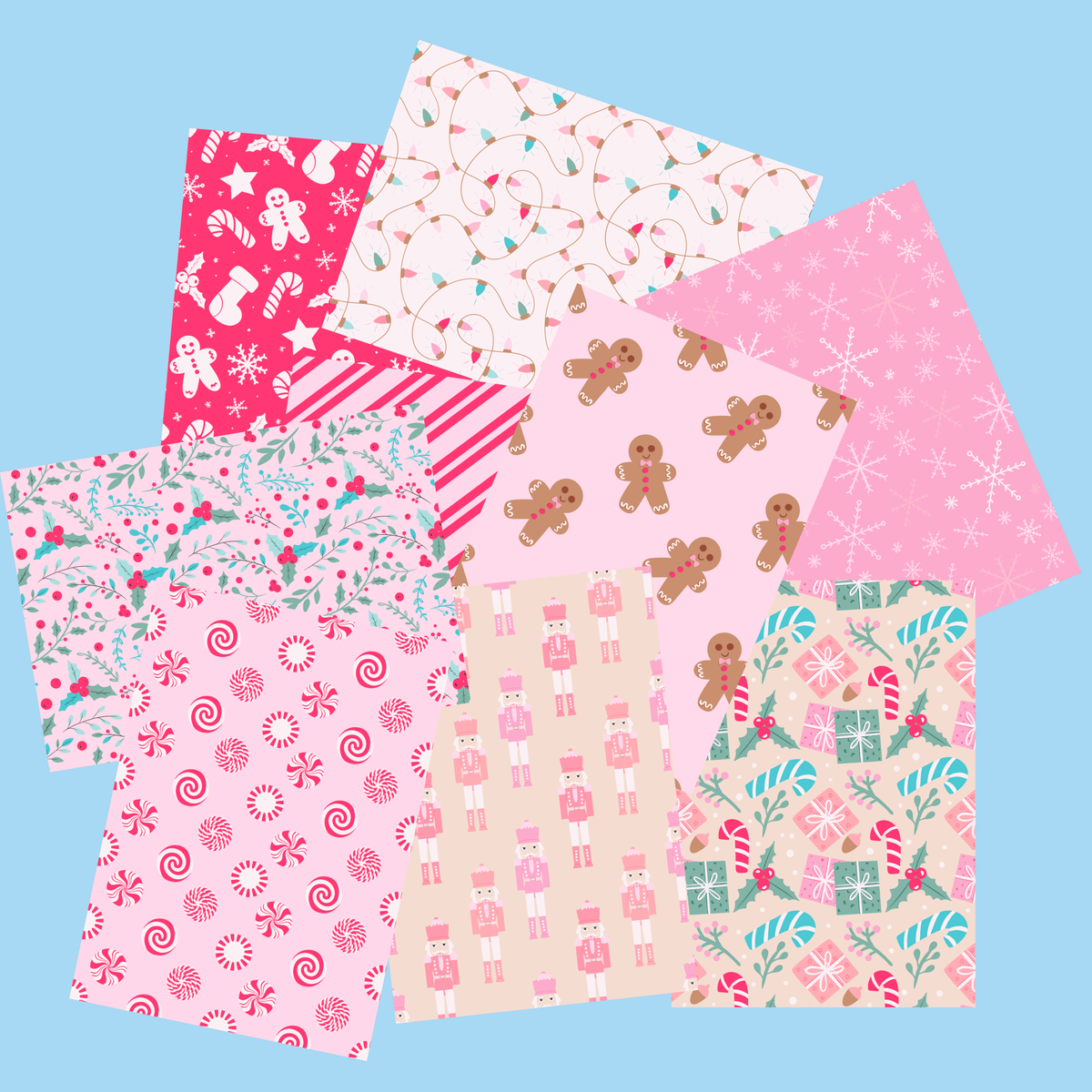 Girly Christmas Scrapbook Paper Pack A5 - Coquette Cloud Co