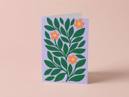 Green Botanical Floral Greeting Card - Coquette Cloud Co