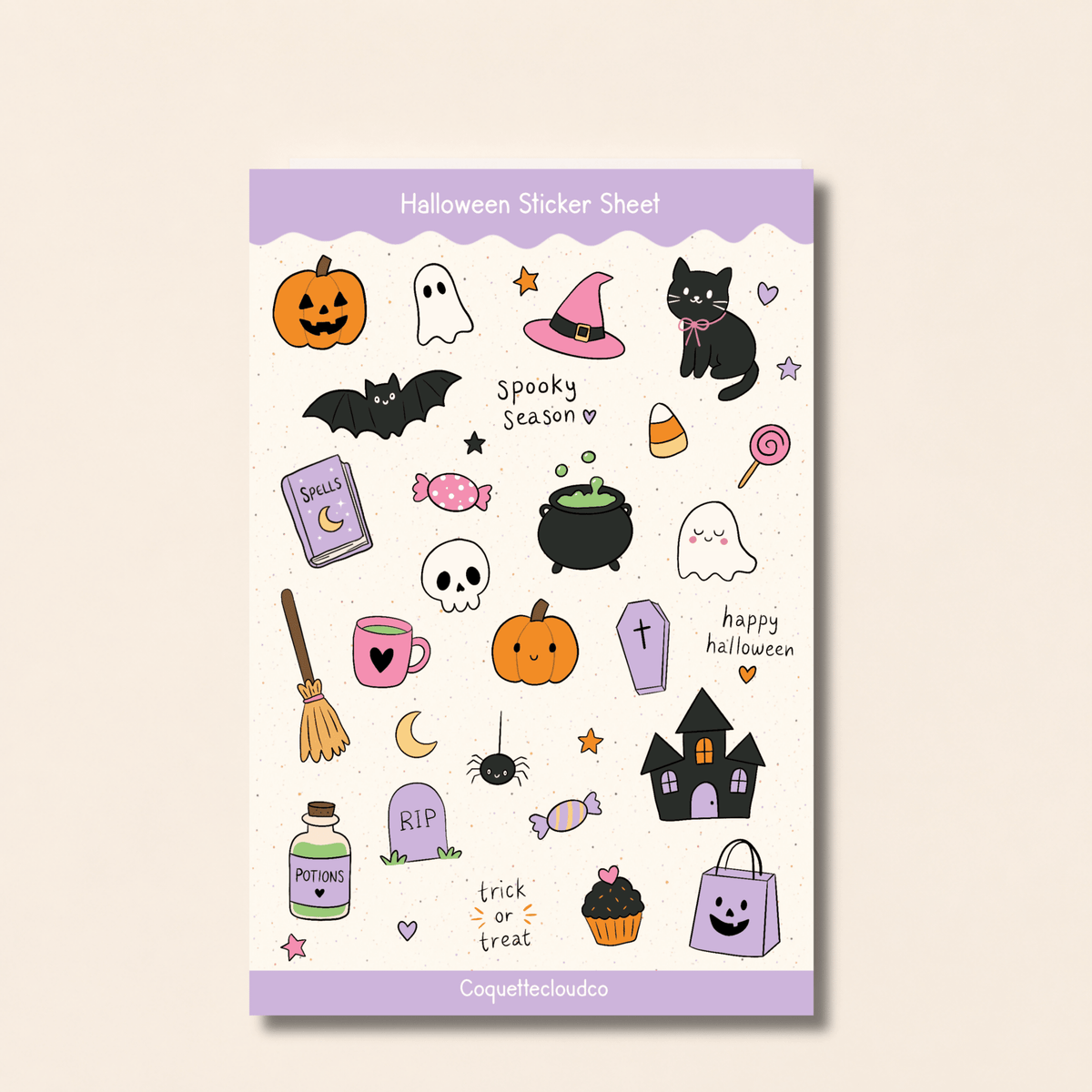 Halloween Sticker Sheet - Coquette Cloud Co