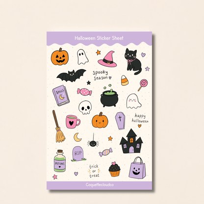 Halloween Sticker Sheet - Coquette Cloud Co
