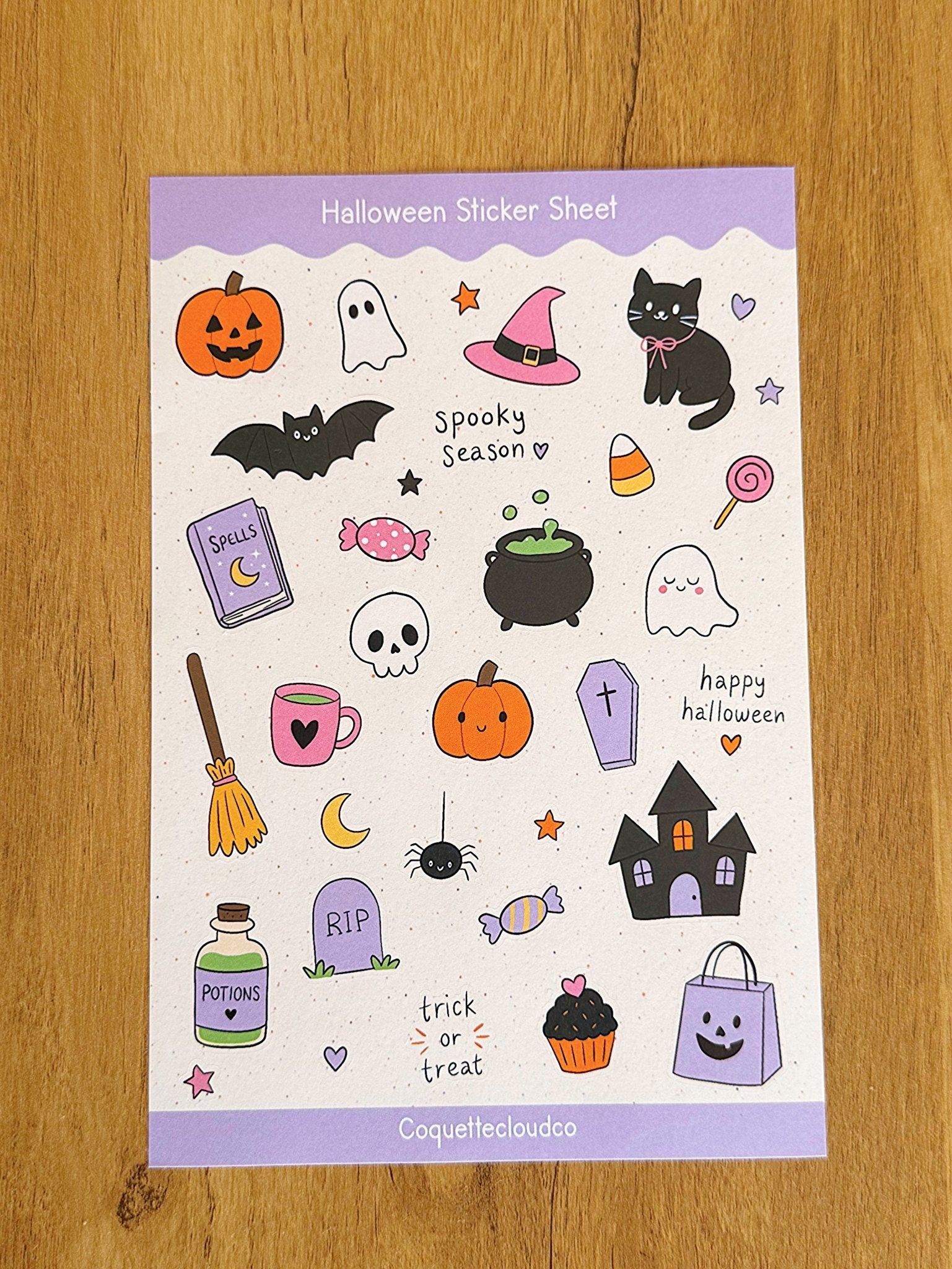 Halloween Sticker Sheet - Coquette Cloud Co