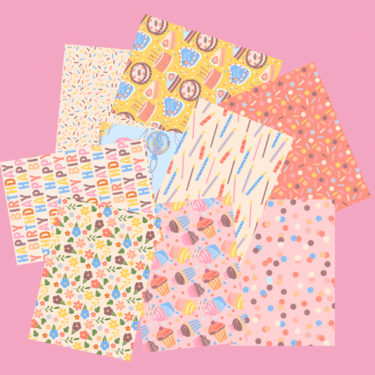Happy Birthday Scrapbook Paper Pack A5 - Coquette Cloud Co