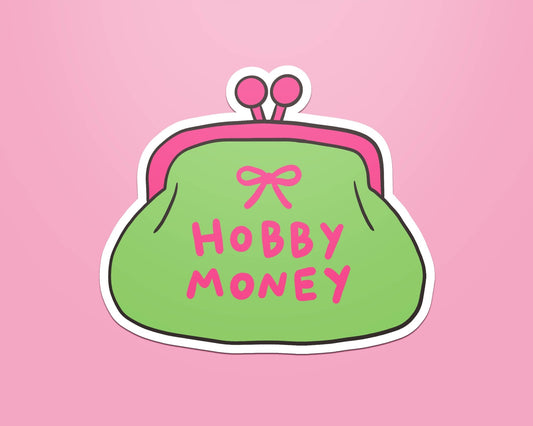Hobby Money Sticker - Coquette Cloud Co