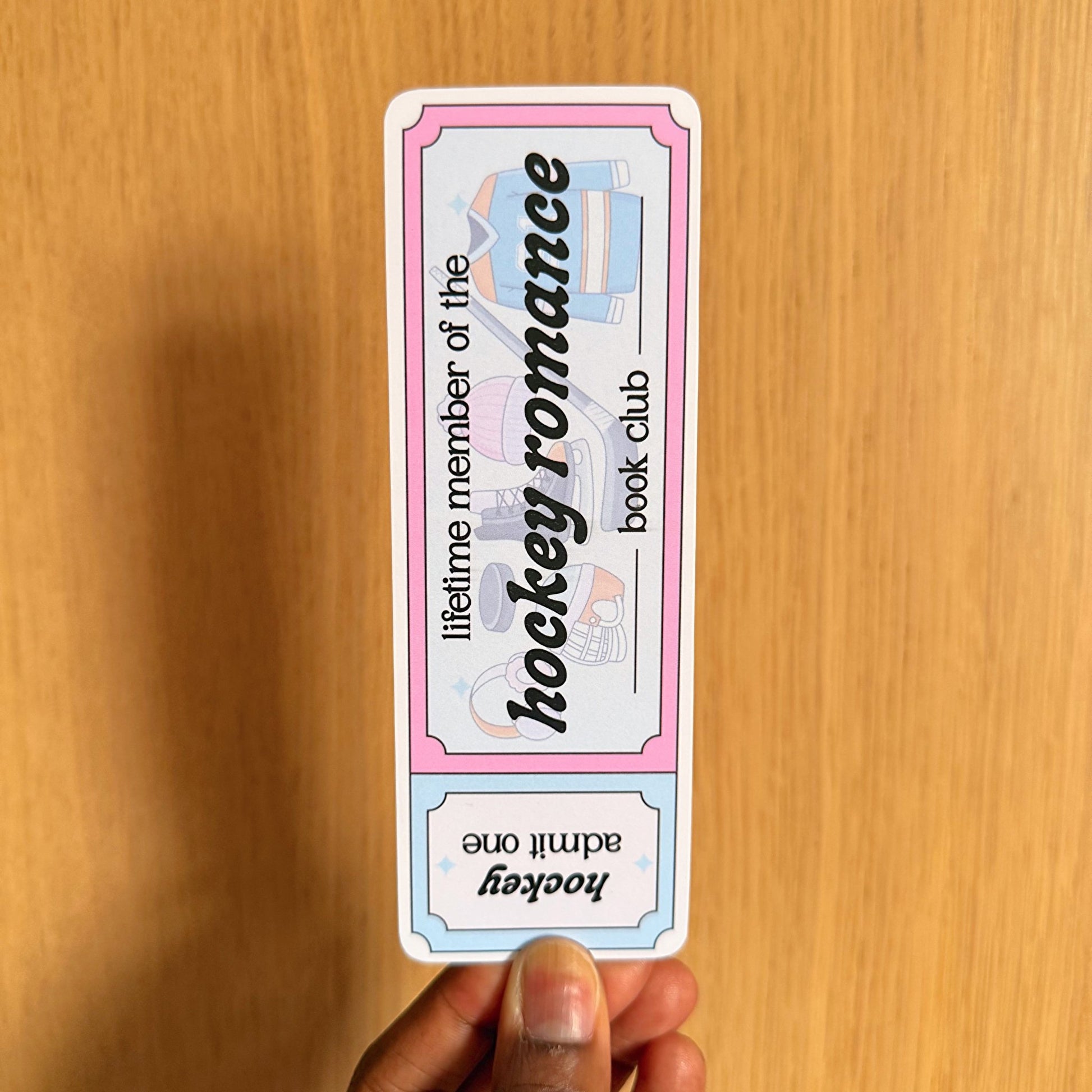 Hockey Romance Book Club Bookmark - Coquette Cloud Co