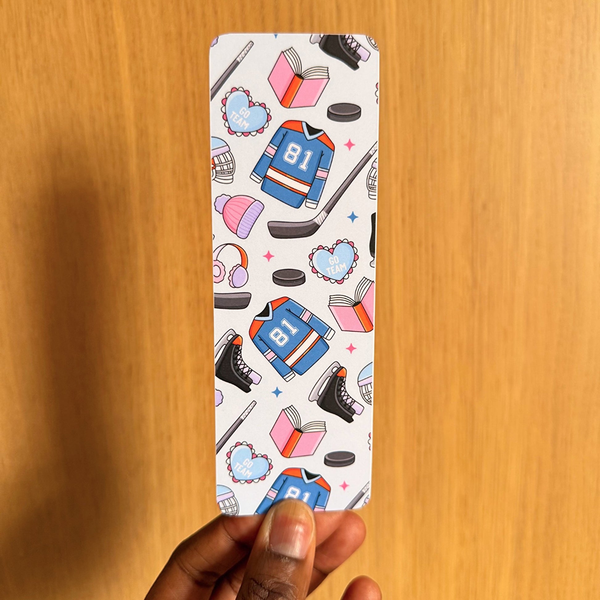 Hockey Romance Bookmark - Coquette Cloud Co