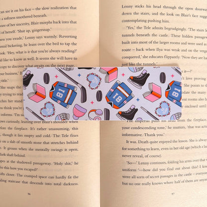 Hockey Romance Bookmark - Coquette Cloud Co