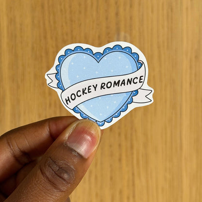 Hockey Romance Heart Sticker - Coquette Cloud Co
