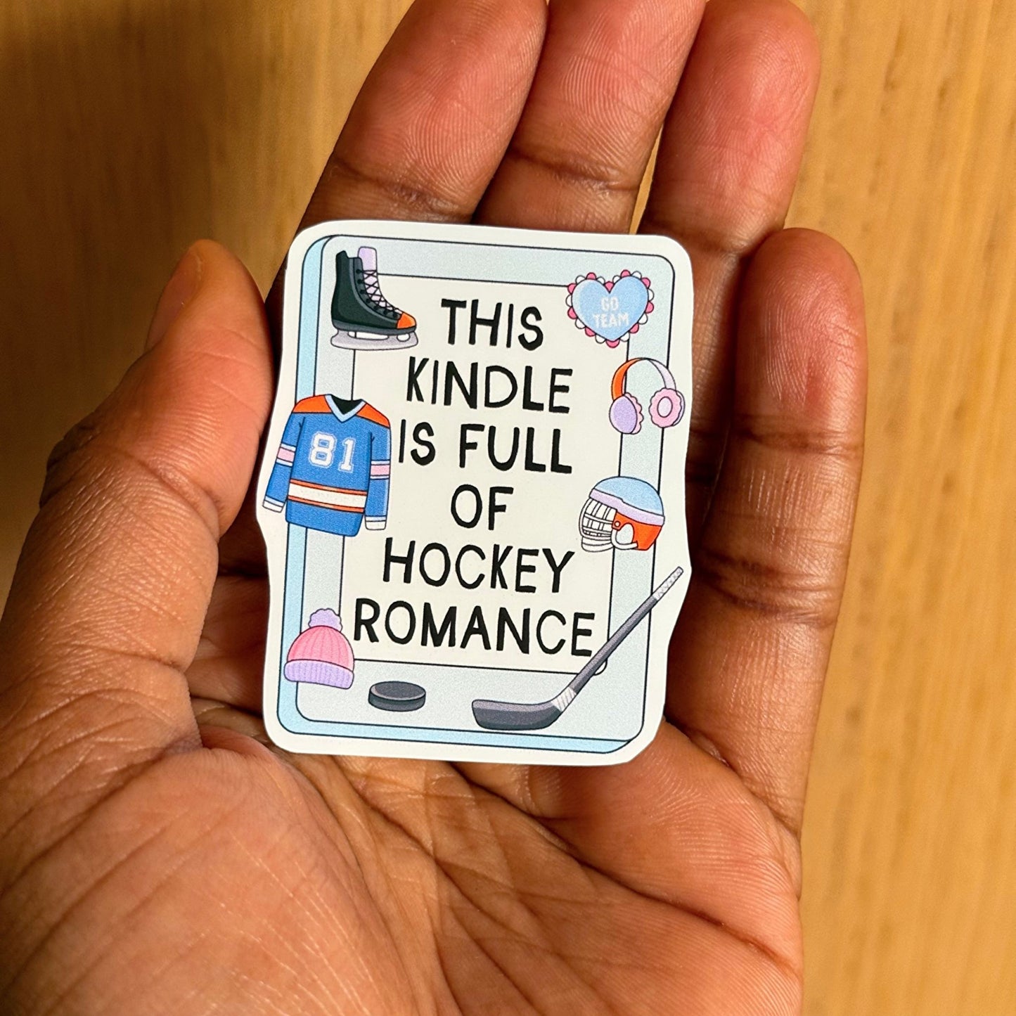 Hockey Romance Kindle Sticker - Coquette Cloud Co