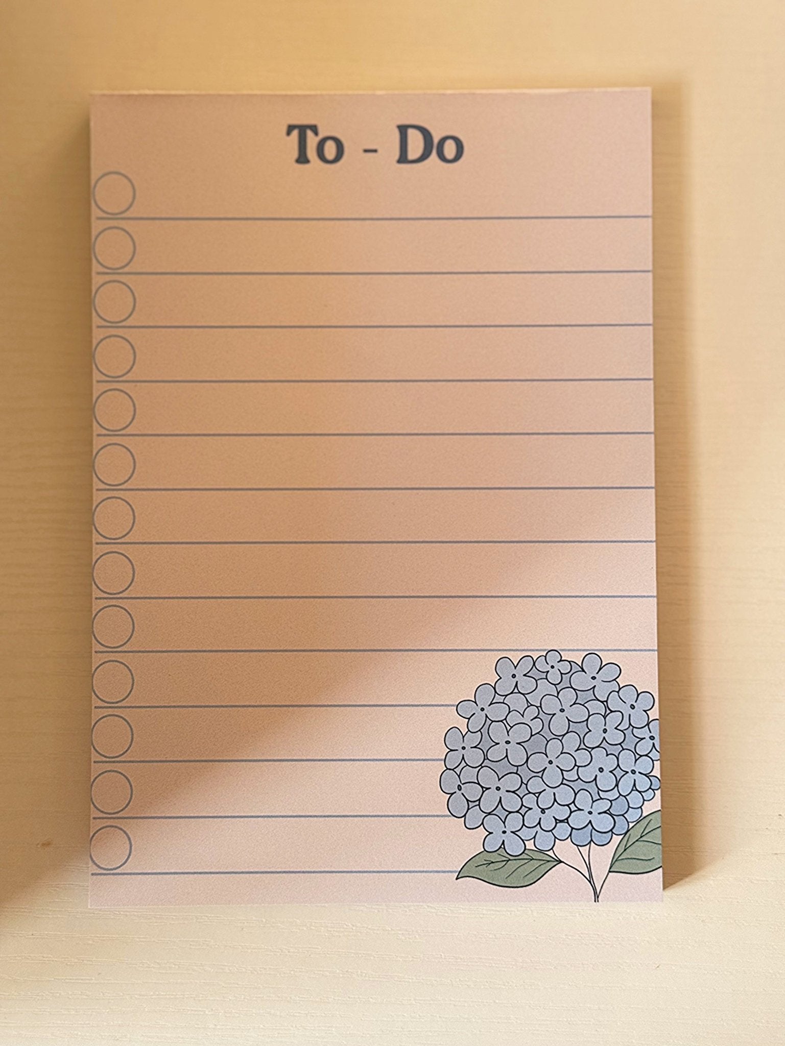Hydrangea To Do List Notepad - Coquette Cloud Co