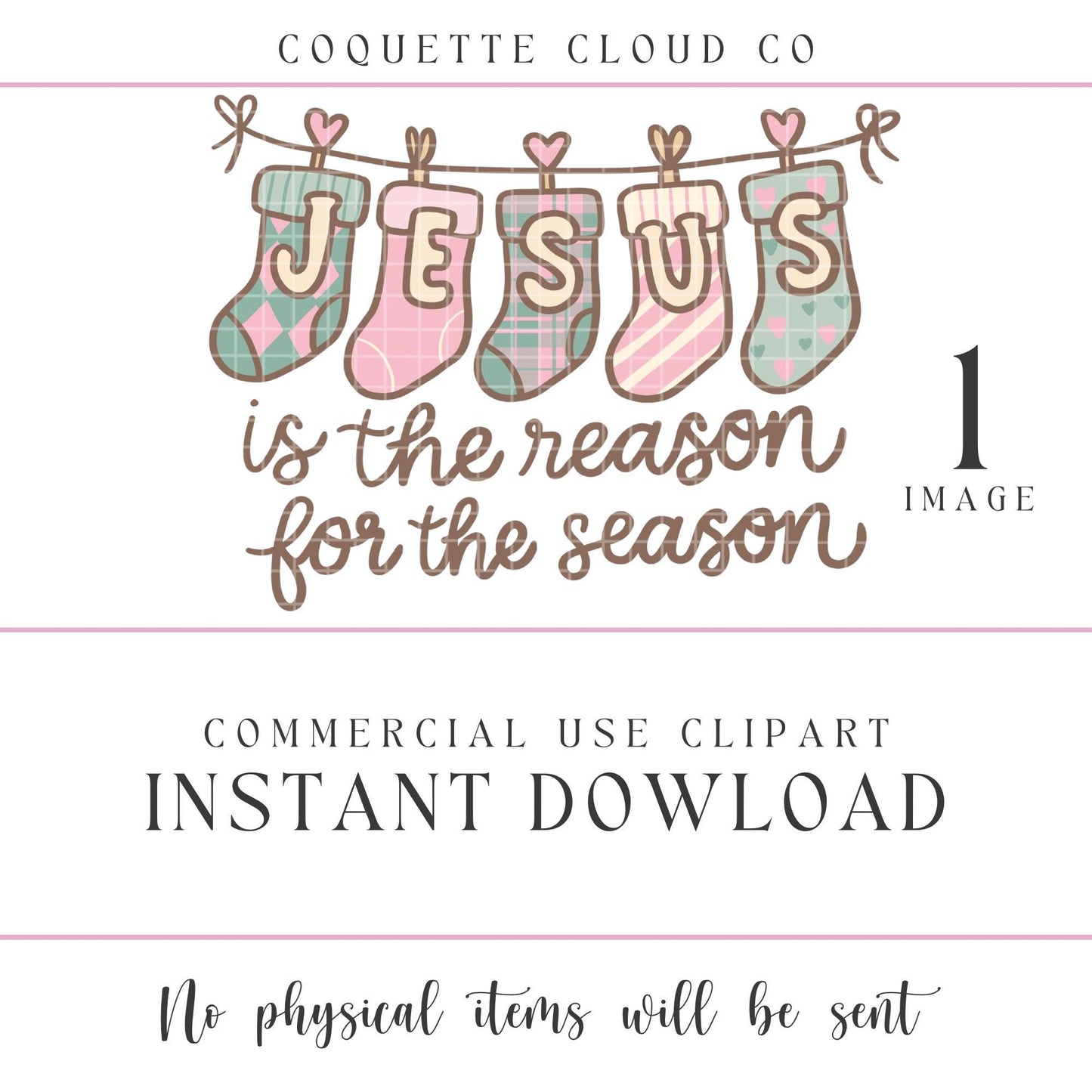 Jesus is the reason digital clip art commercial use, 1 item
