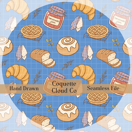 Cottage Kitchen Seamless Wallpaper, Floral Digital Paper, Boho Pattern for Home Decor, Cute Kitchen Design Ideas