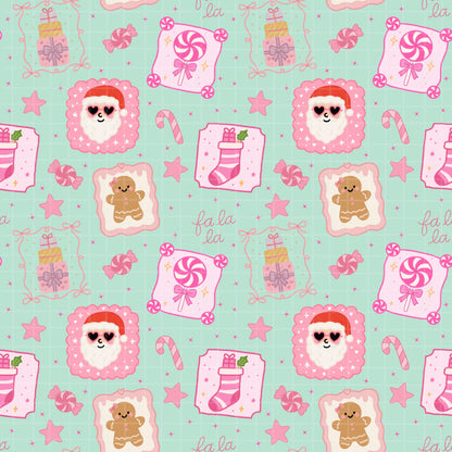 Christmas Frames Seamless Pattern, Digital Download for Holiday Crafts, Preppy Pink Girly Design, Repeating Art