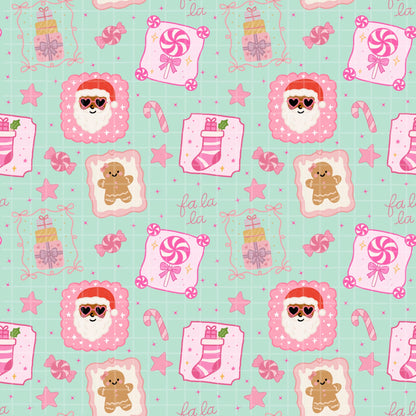 Christmas Frames Seamless Pattern, Digital Download for Holiday Crafts, Preppy Pink Girly Design, Repeating Art