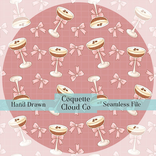 Espresso Seamless Pattern, Trendy Coffee Digital Paper, Unique Art for Scrapbooking, Instant Download