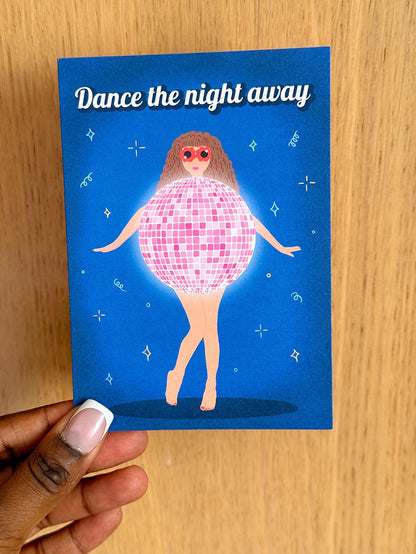 dance the night away birthday greeting card