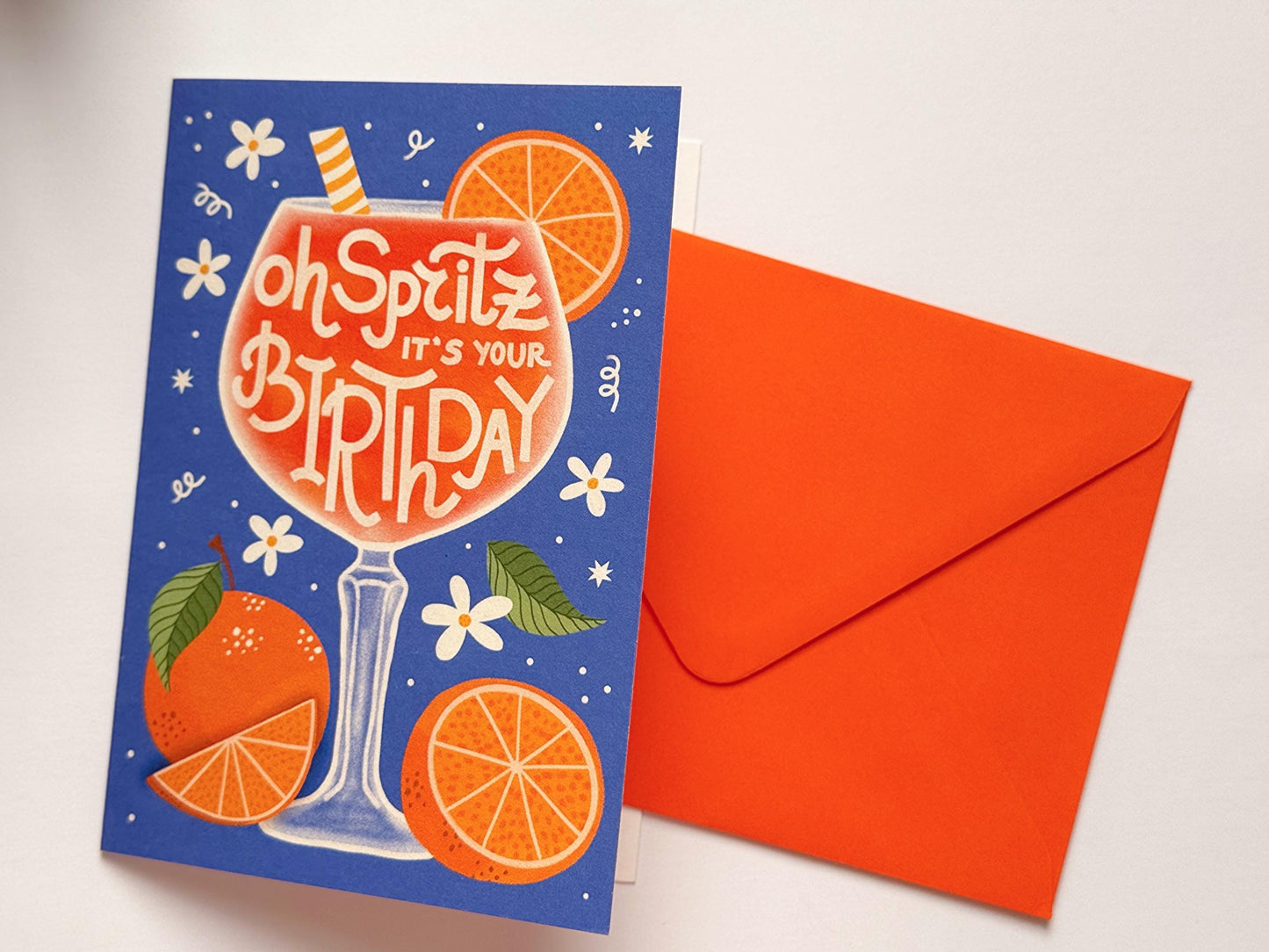 Oh Spritz It’s Your Birthday Card A6, Aperol Spritz Birthday Card, Summer Cocktail Birthday Card
