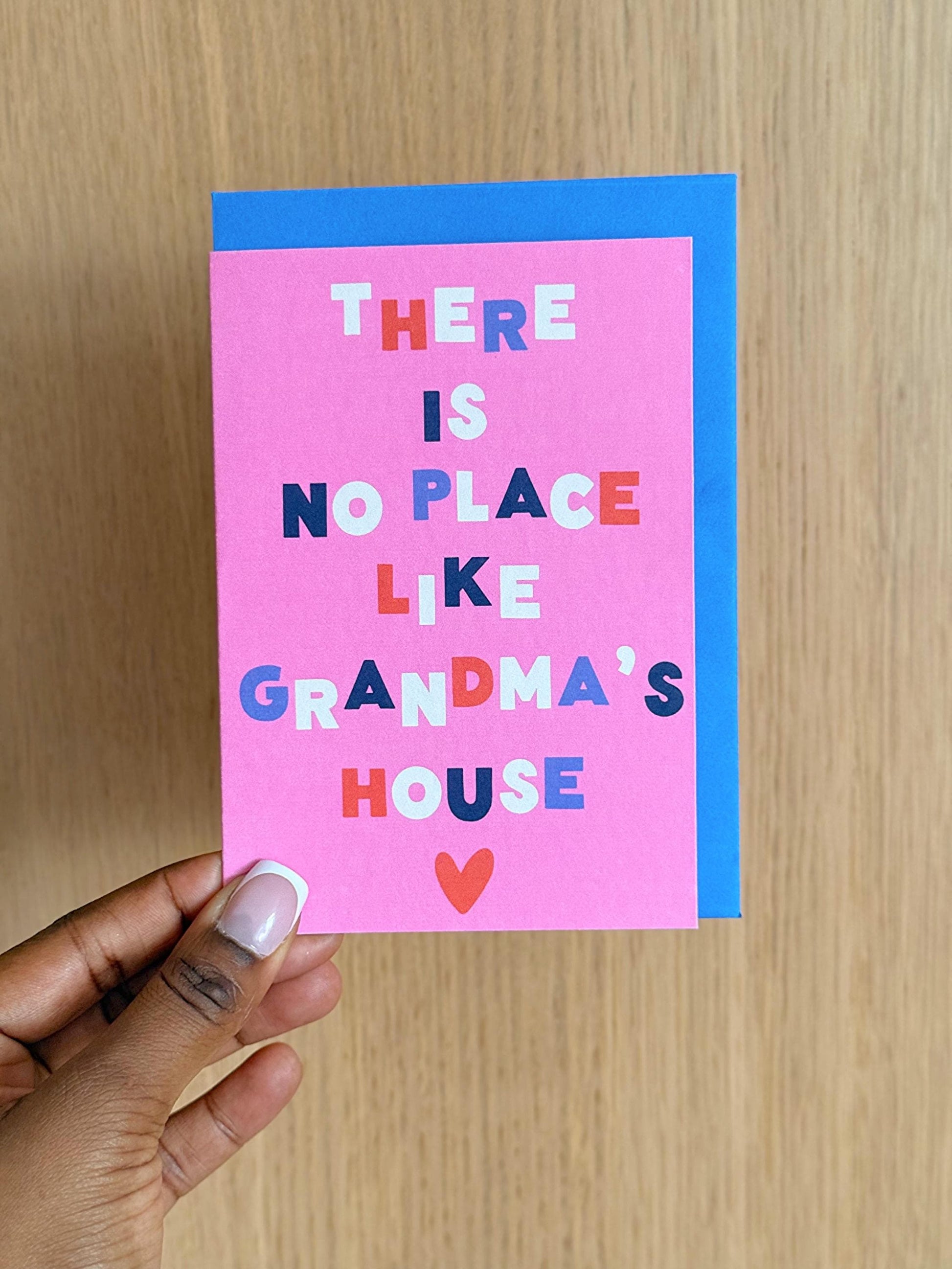 There Is No Place Like Grandma’s House Card A6, Grandma Greeting Card, Grandmother Gift Card