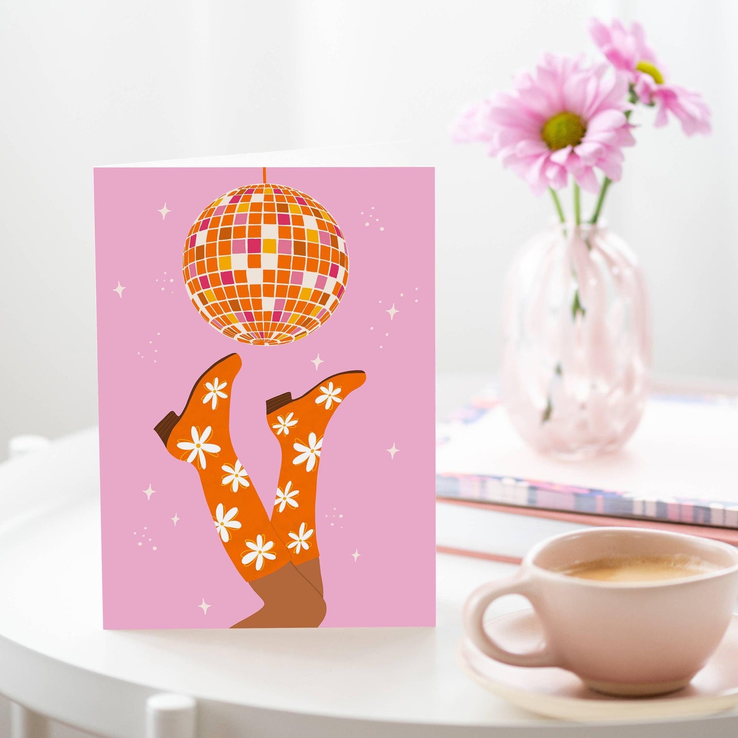 Disco Ball Greeting Card A6, Retro Disco Birthday Card, Fun Party Card, Dance Floor Vibes Card