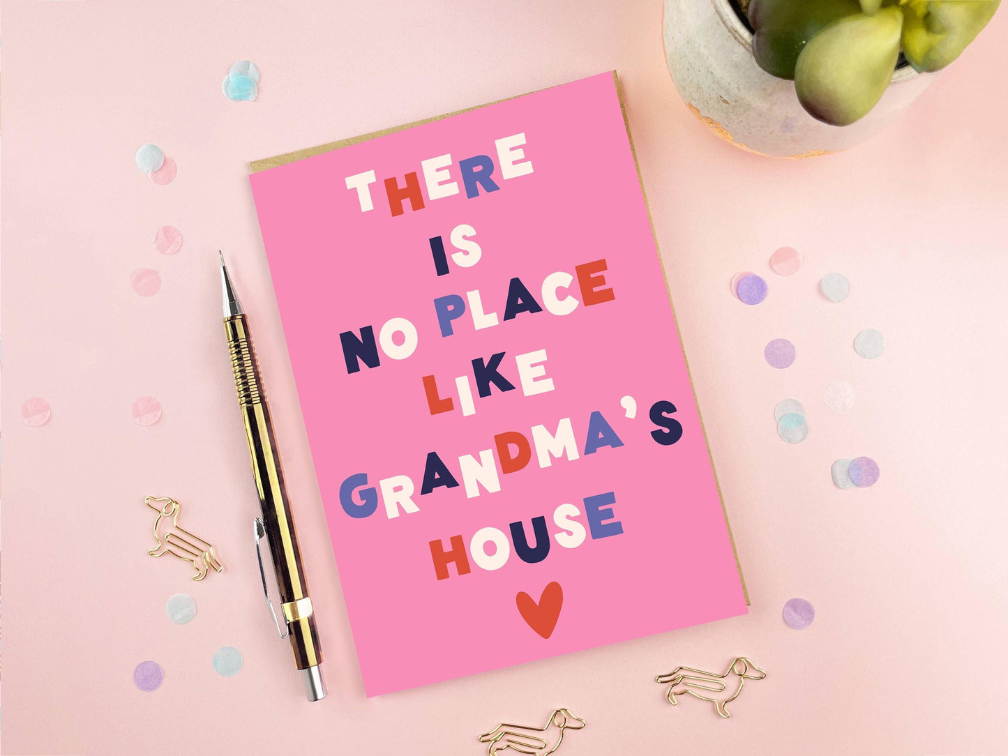 There Is No Place Like Grandma’s House Card A6, Grandma Greeting Card, Grandmother Gift Card