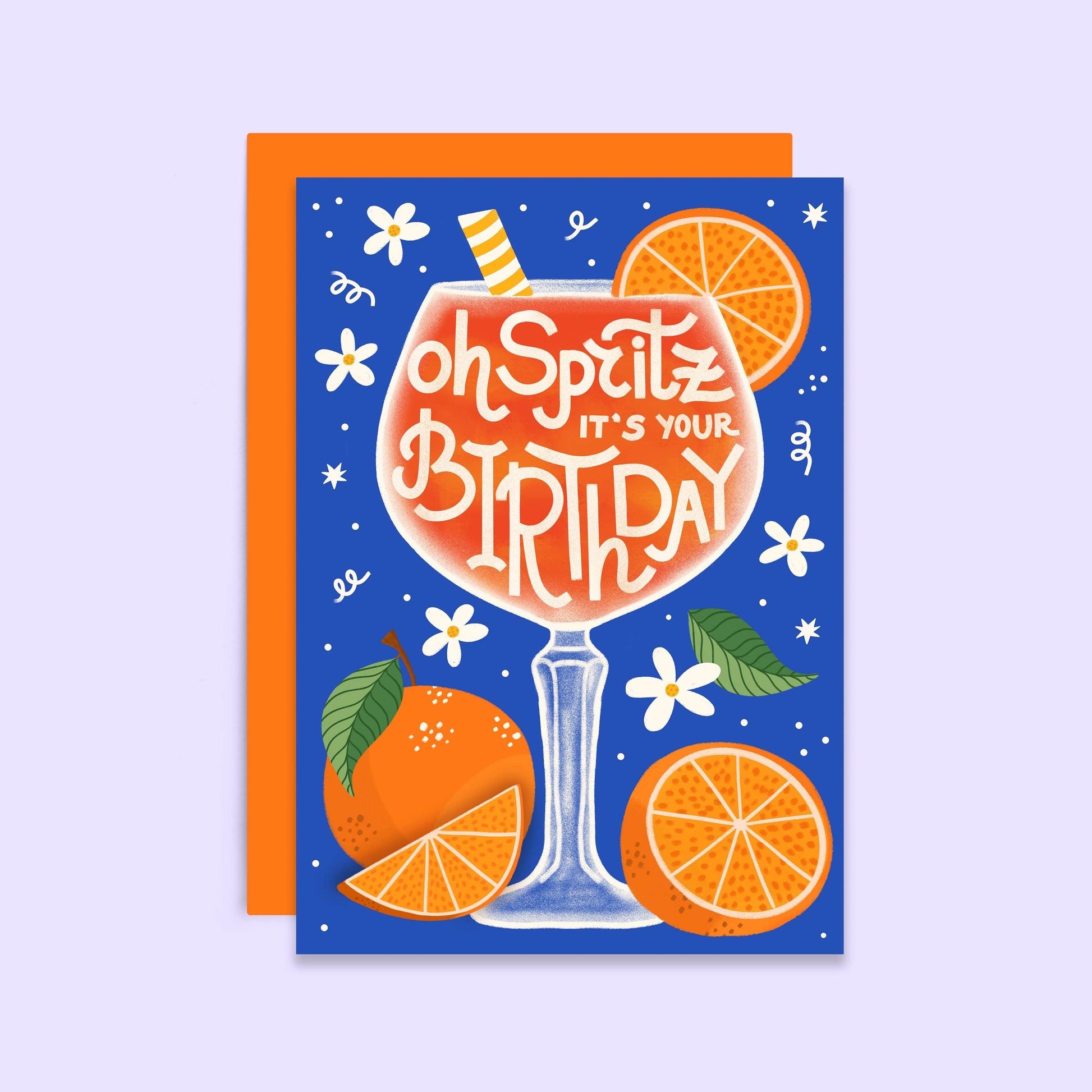 Oh Spritz It’s Your Birthday Card A6, Aperol Spritz Birthday Card, Summer Cocktail Birthday Card