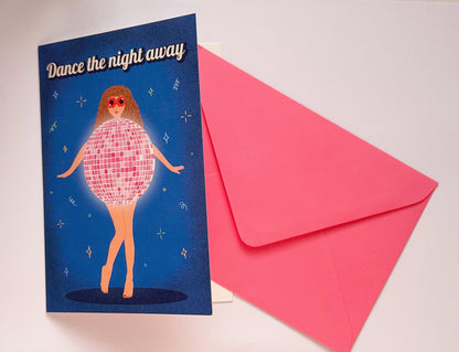 dance the night away card with matching envelope