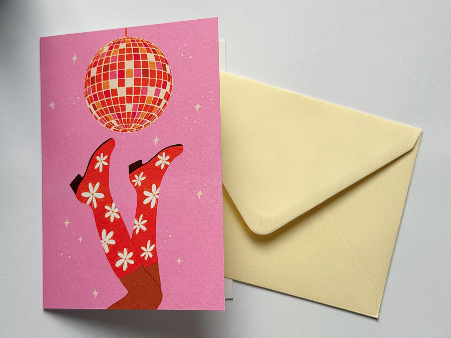 Disco Ball Greeting Card A6, Retro Disco Birthday Card, Fun Party Card, Dance Floor Vibes Card