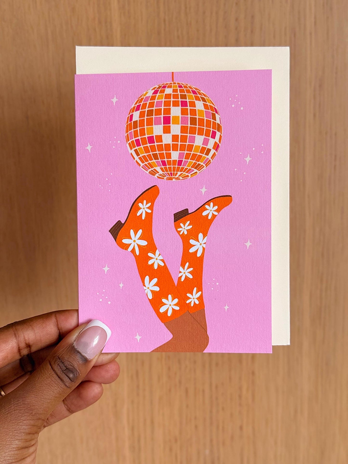 Disco Ball Greeting Card A6, Retro Disco Birthday Card, Fun Party Card, Dance Floor Vibes Card
