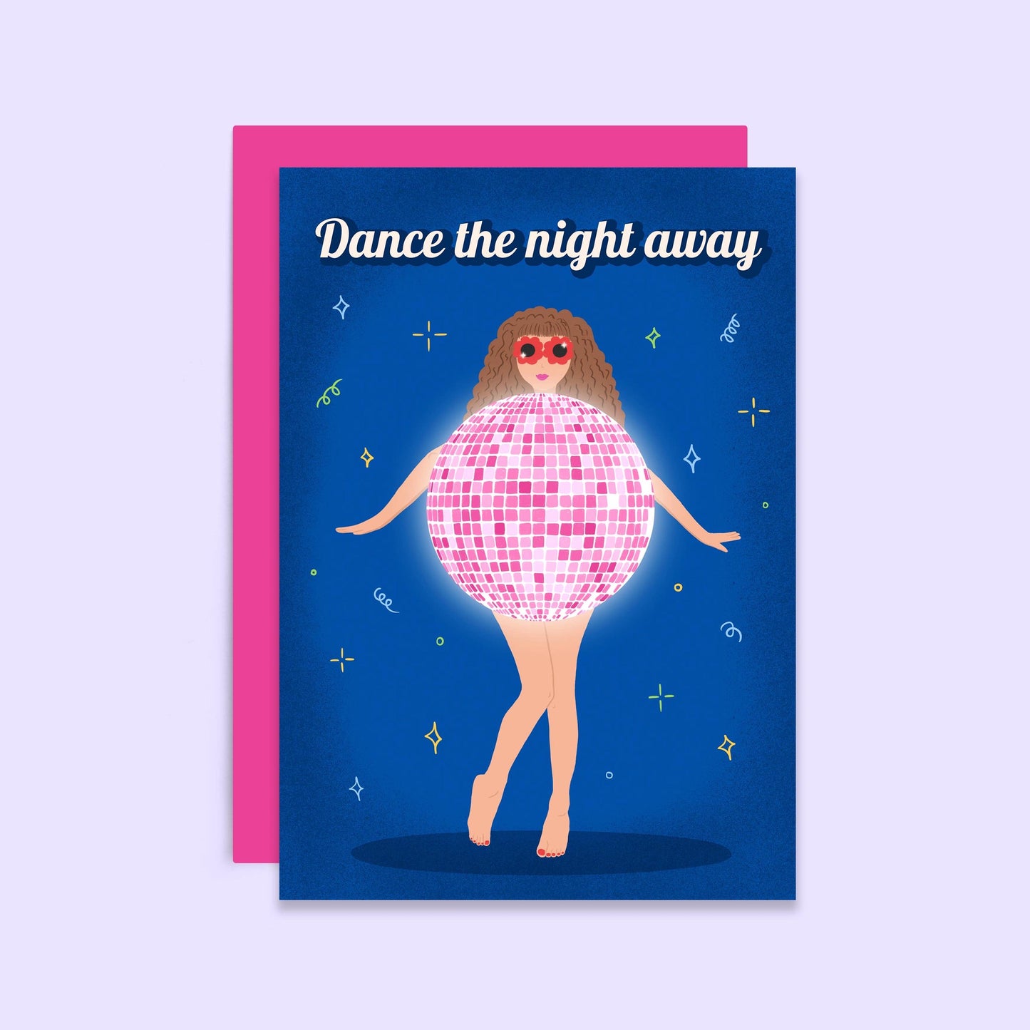 Dance the Night Away A6 Greeting Card | Fun Disco Card | Body Positive Illustration | Birthday or Celebration Card