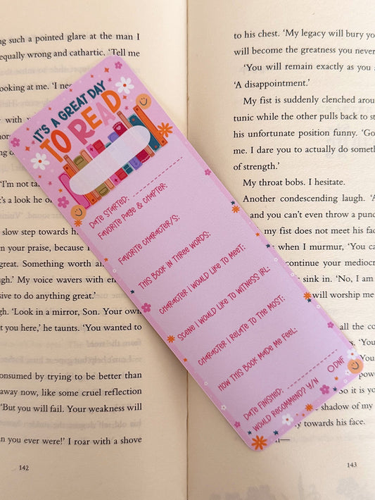 It’s A Great Day To Read Bookmark - Coquette Cloud Co