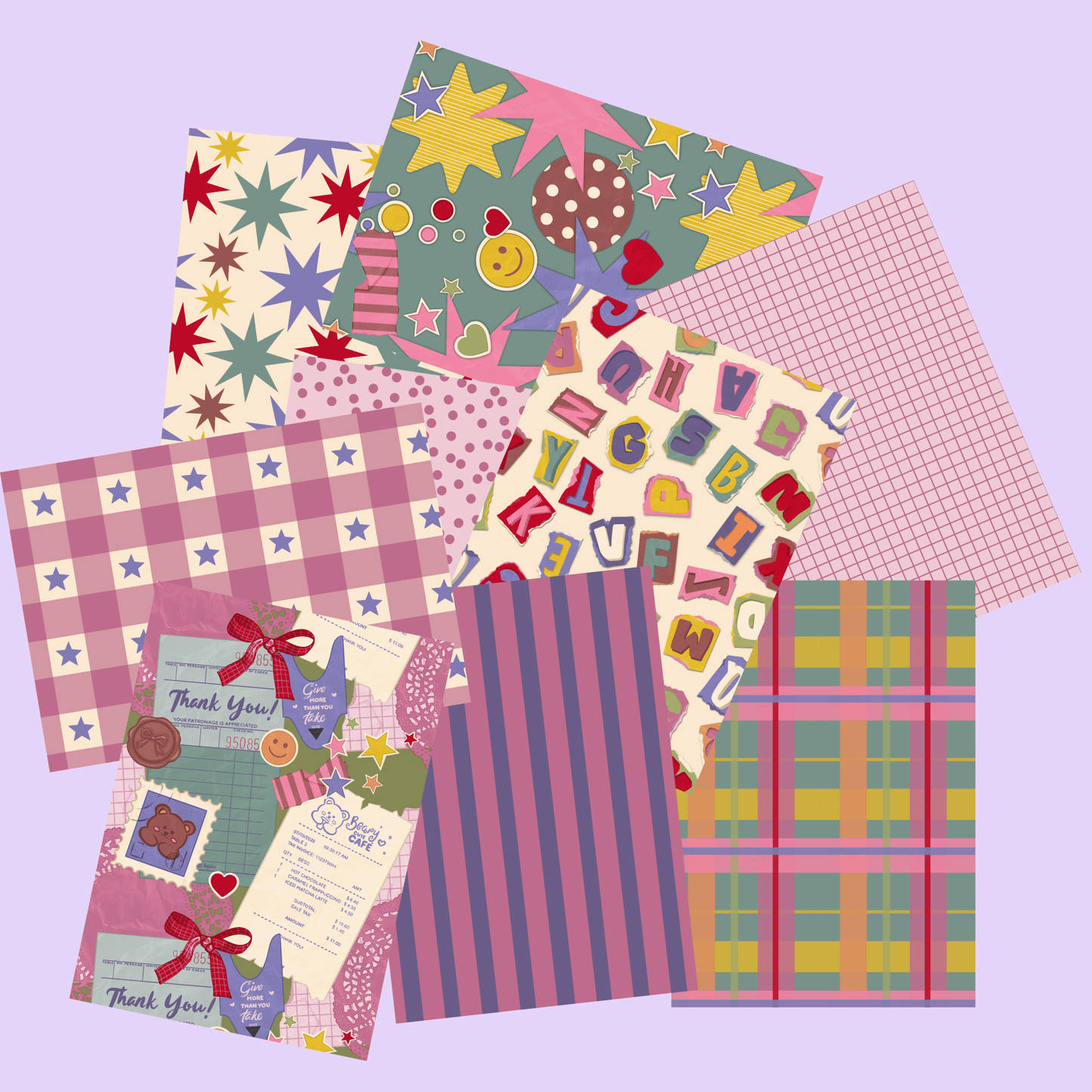 Junk Journal Scrapbook Paper Pack A5 - Coquette Cloud Co