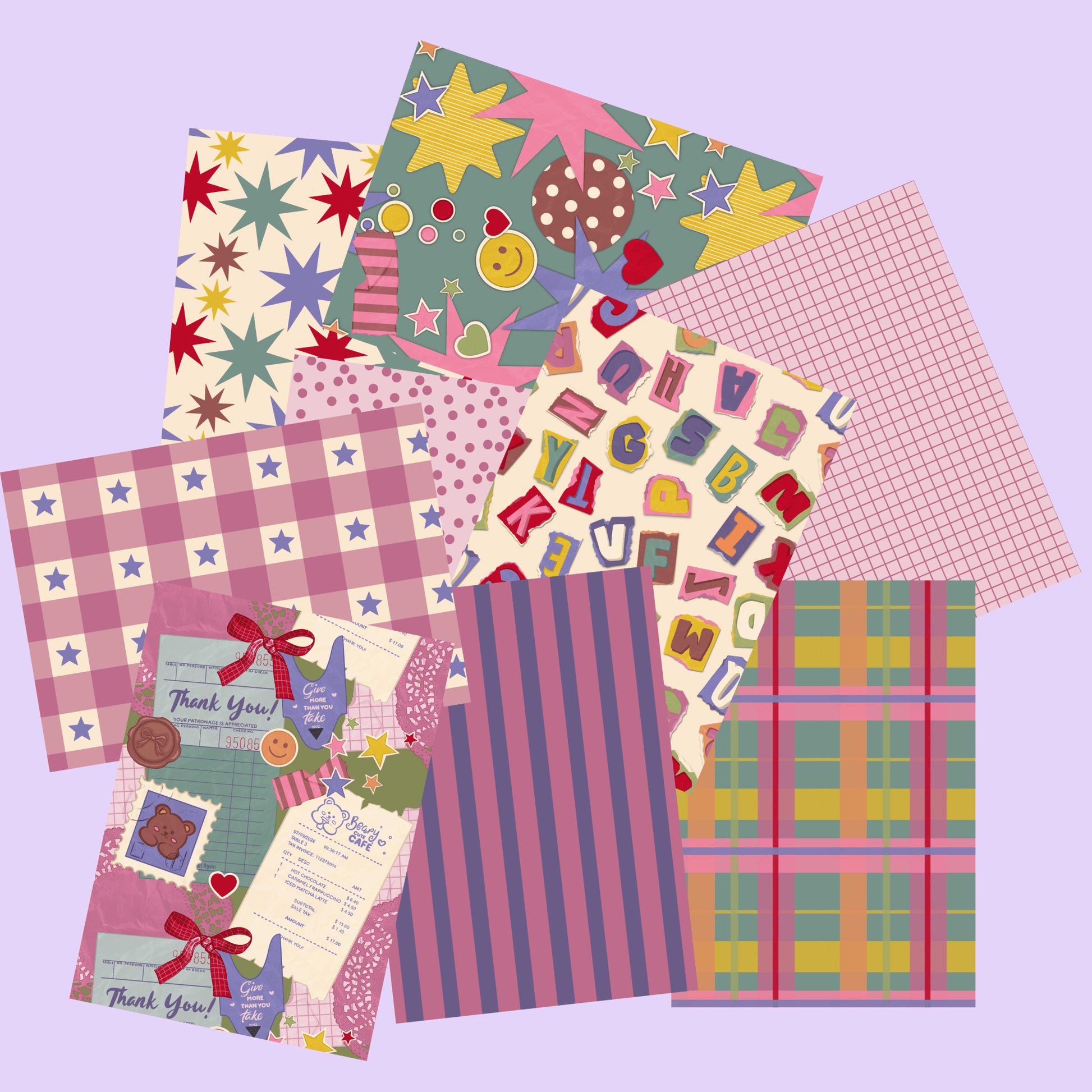 Junk Journal Scrapbook Paper Pack A5 - Coquette Cloud Co