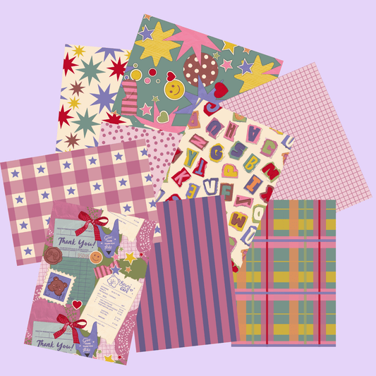 Junk Journal Scrapbook Paper Pack A5 - Coquette Cloud Co