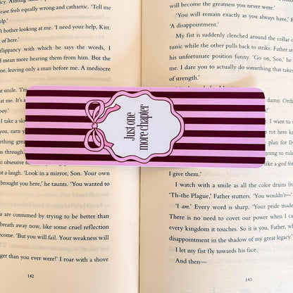 Just One More Chapter Bookmark - Coquette Cloud Co