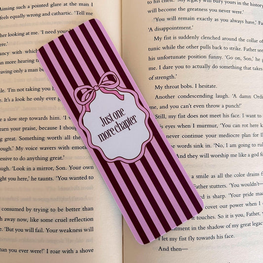 Just One More Chapter Bookmark - Coquette Cloud Co