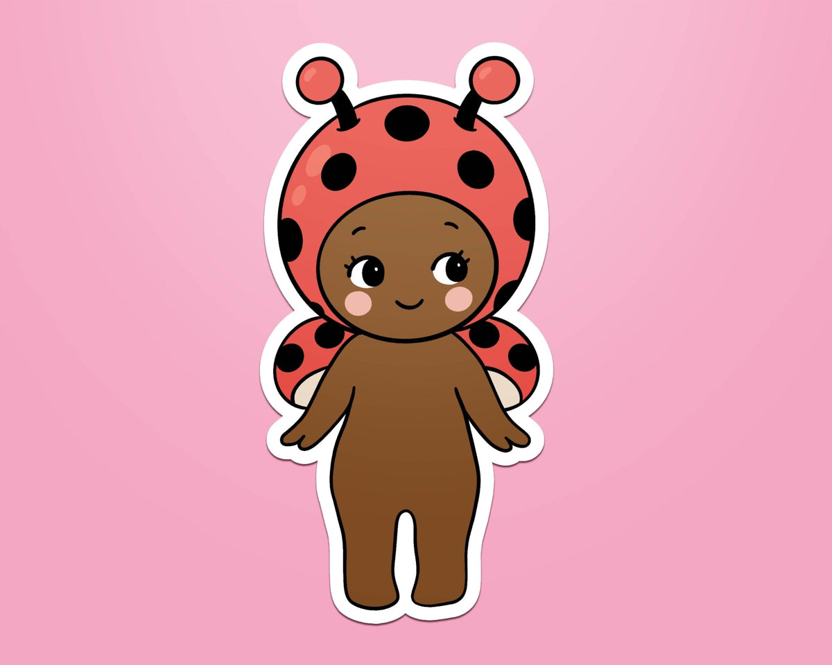 Ladybug Angel Doll Sticker - Coquette Cloud Co