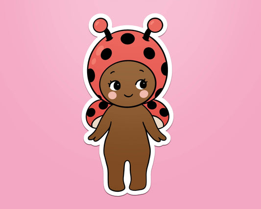 Ladybug Angel Doll Sticker - Coquette Cloud Co