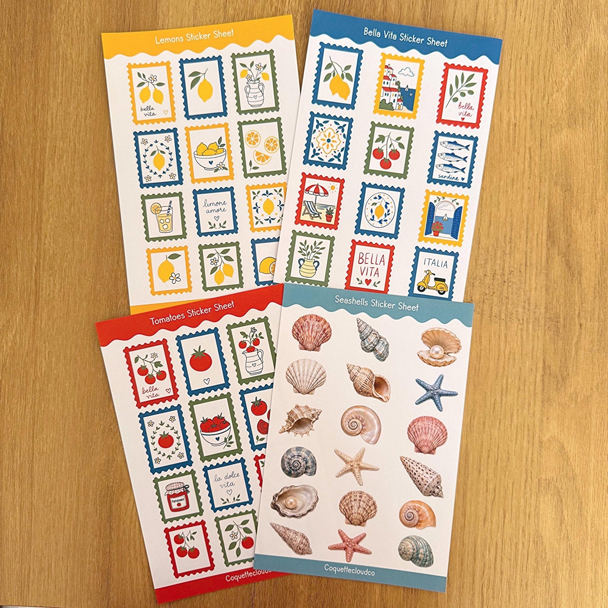 Lemon Italian Summer Sticker Sheet - Coquette Cloud Co